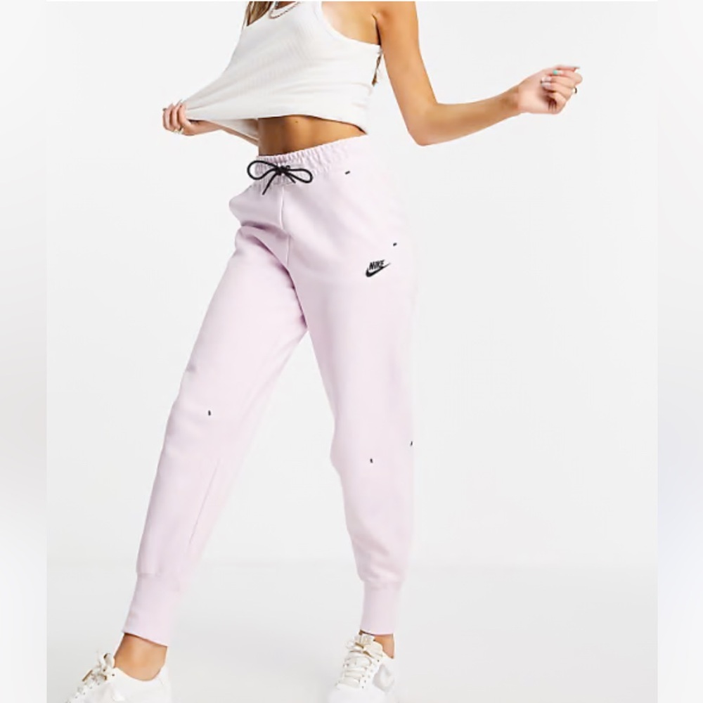 Nike Light Pink Joggers with Black Accents